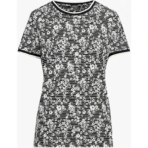 Lauren, Ralph Lauren, Women's Striped Floral Short-Sleeve T-Shirt, Medium